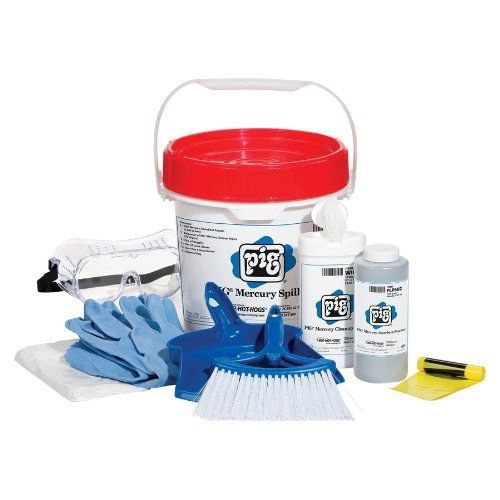 New pig corporation new pig kit600 6 piece mercury spill kit in bucket, 35.27 oz for sale