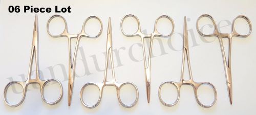 06 Pieces Lot Mosquito Locking FORCEP 4&#034; Straight Made in Stainless Stell