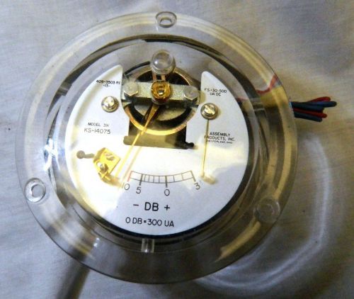 Vintage clear plastic db (decibel) panel meter for sale