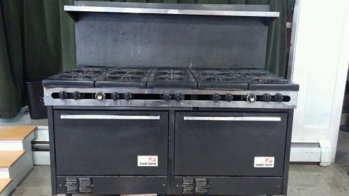 South Bend Southbend Commercial Double Oven, Stove 10 Burner Range WORKS!