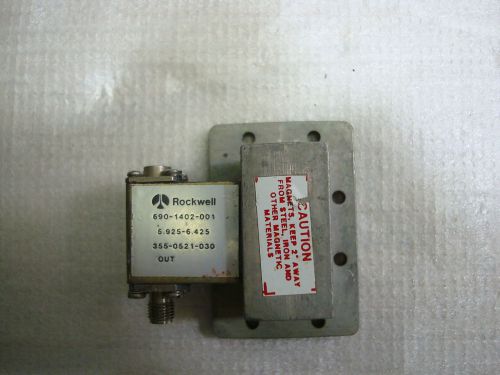 ROCKWELL 690-1402-001 MICROWAVE WAVEGUIDE ISOLATOR ASSEMBLY 5.925-6.425 GHz