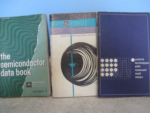 3 Books – Semiconductor Data, Tunnel Diode Manual, &amp; Control Techniques
