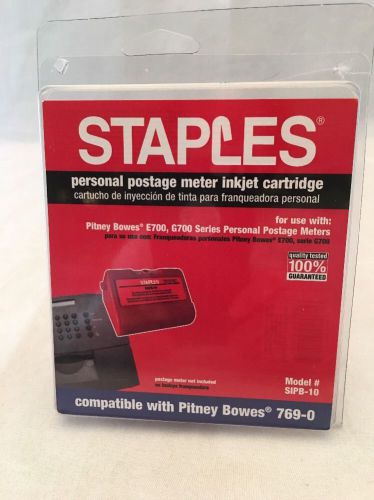 Staples Personal Postage Meter Inkjet Cartridge E700 Series Model # SIPB - 10