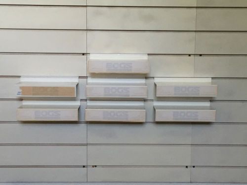 Slatwall white plastic display shelves for sale