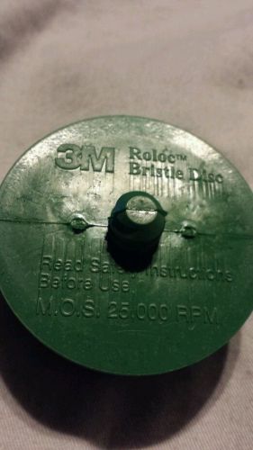 3m  2&#034; scoth-brite roloc bristle disc 50 grit green medium for sale