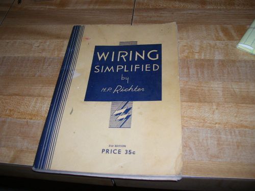 Vintage 1951 Wiring Simplified by Richter Electrician Book Manual