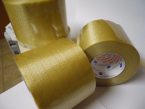 4 Rolls of 4 inch x 60 Yards RG-92 Fiberglass Reinforced Packing, Strapping Tape