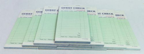 2-part guest check carbonless restaurant receipt sales order g7000-10 pack for sale
