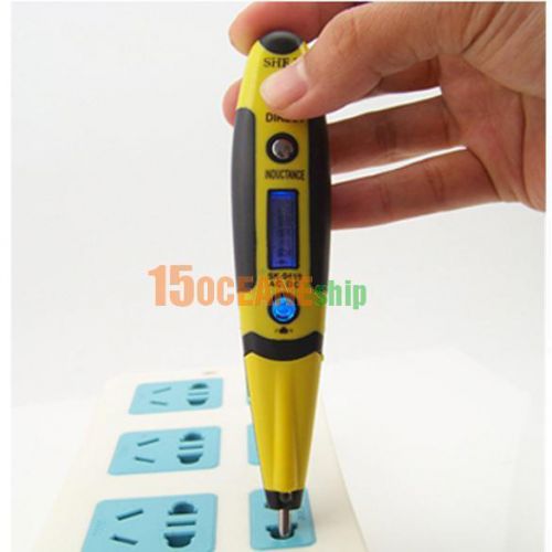 1x 12-220v ac dc digital electrical tester pen probe voltage inductance detector for sale
