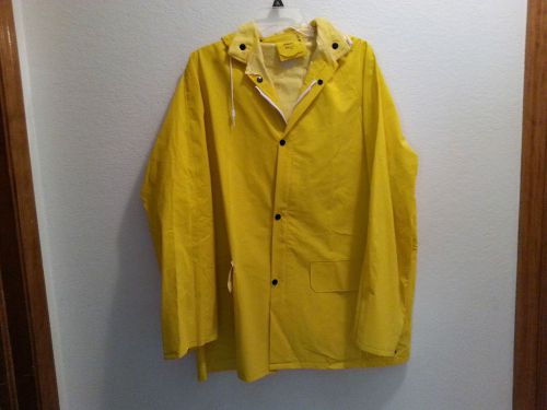 CORDOVA  Men&#039;s Safety Protective Hooded Rain Coat Yellow Size XL
