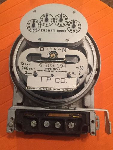 Duncan MF-A   15 Amp. Electric Meter - Untested