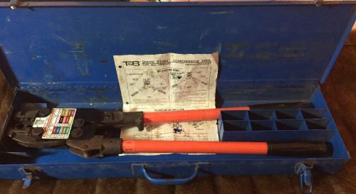 Thomas &amp; betts shure stake compression tool-tbm50s crimping tool in metal case for sale