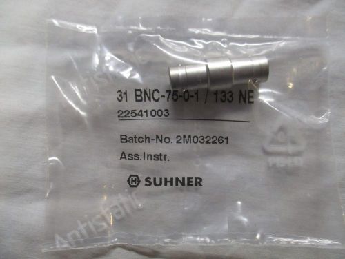 Huber and suhner bnc 75 ohm thru jack-jack female-qty 2 per lot for sale