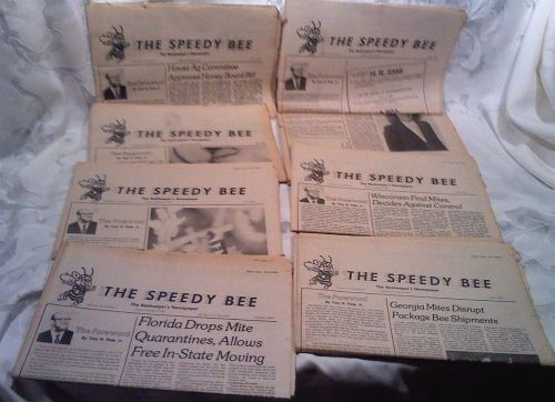 Vintage Lot 8 Beekeeper&#039;s Newspaper-&#034;The Speedy Bee&#034;-4/1984-4/1985-Great Info!