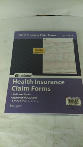 Adams Health Insurance Claim Forms for Laser Printer, 8.5 x 11 Inches 500 Forms