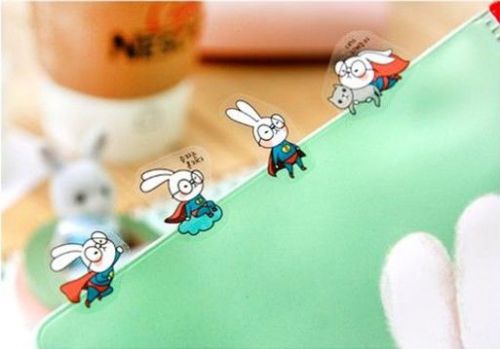 Eyeglass Rabbit DIY Schedule Diary calendar Filofax Decoration Sticker 6sheet