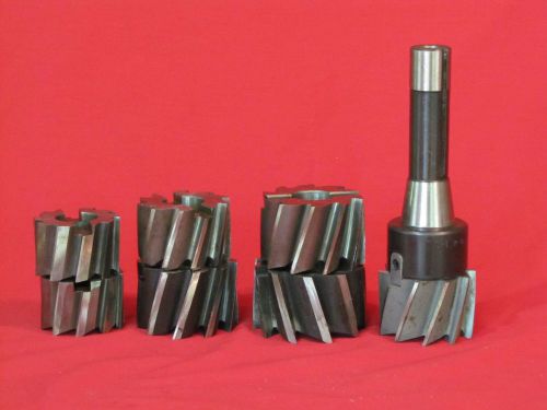 R8 shell mill arbor and seven (7) cutters for sale