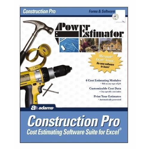 Adams PowerEstimator Construction Pro Estimating Software, 9 x 11.5 Inches New