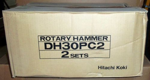 2 New Hitachi 1 3/16&#034; Rotary Demolishing Hammer w/ Case NIB DH30PC2 Demolition