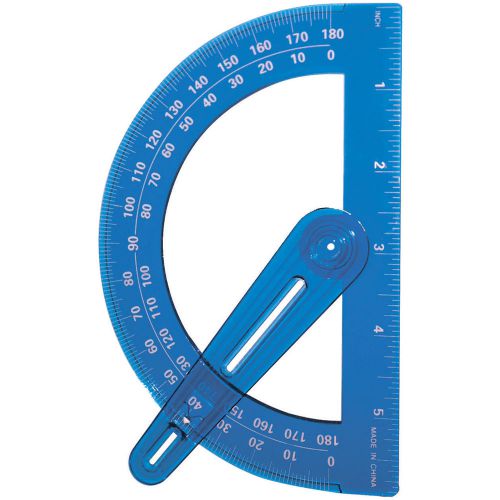 Plastic Protractor With Swing Arm-6&#034;