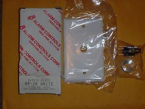 Lot Of 2 Alarm Controls Corp RP-26 Remote Plate &amp; Button White Face Plate NIB