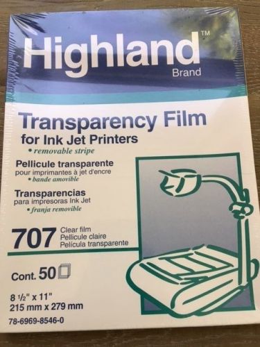 New Sealed Highland Transparency Film 707 For Laser Printers 50 Sheets