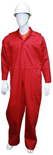 Chicago Protective Apparel 605-FRC-R-S FR Cotton Coverall, Small, Red