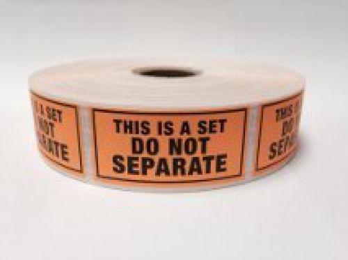 Mike Sales This Is a Set Do Not Separate Labels 1000/roll 1&#034; X 2&#034; Orange