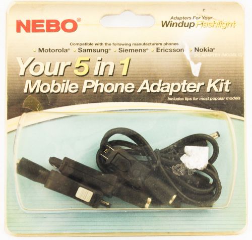 Nebo 5 in 1 Mobile Phone DC Adapter Kit Windup Flashlight Authentic New