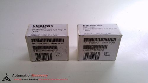 SIEMENS 6GK1901-1BB10-2AA0 - PACK OF 2 - INDUSTRIAL ETHERNET FC RJ45,, N #219789