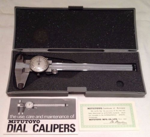Antique Vintage Mitutoyo Dial Calipers .001&#034; No 505-626 Original Case Used Parts