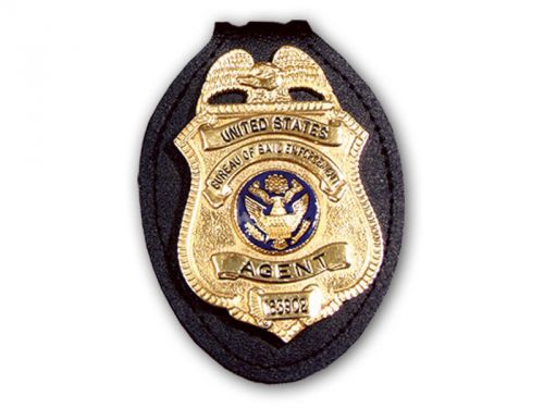 Universal oval badge clip with pocket and chain by perfect fit. 718-o-pc for sale