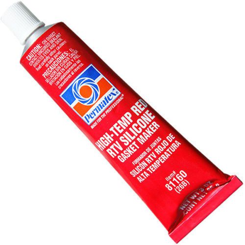 Permatex 81160 high-temp red rtv silicone gasket maker 3 oz tube for sale