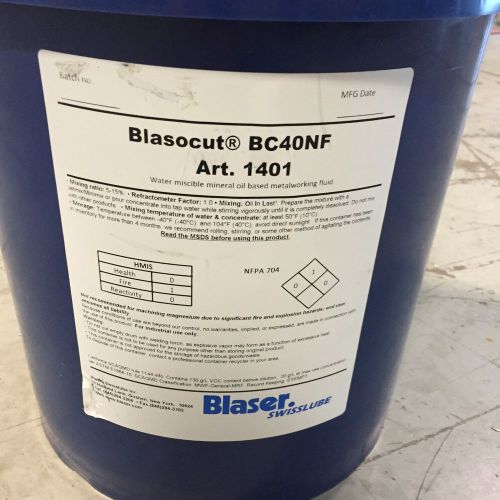 Blaser Cutting Oil Coolant 5 Gallons Blasocut / CNC milling machine shop