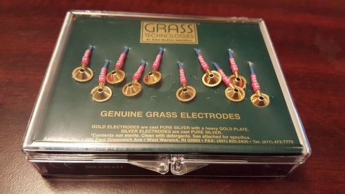 New 72 inch Genuine Grass Electrodes Pure Silver with a heavy Gold Plate f-e5gh