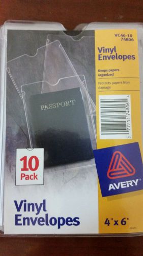 7 Vinyl Envelopes for passports and other small documents, Avery VC46-10, 74806