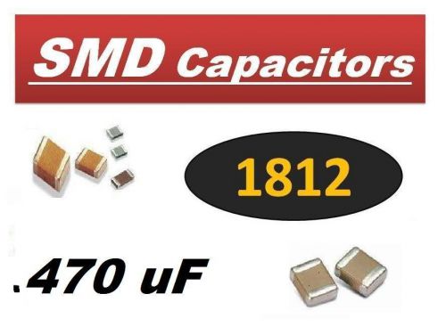 Smd chip capacitor .470uf .470 uf 47nf 50v 1812 mlcc ( qty 50 ) *** new *** for sale