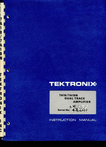 Tektronix 7A18/7A18N Dual Trace Amplifier Instruction Manual