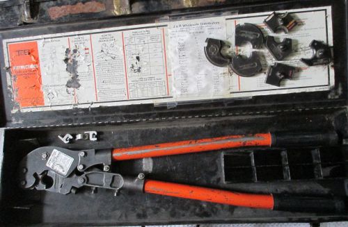 Thomas &amp; betts t &amp; b tmb 6 wire/cable compression tool / crimper w/ accessories for sale