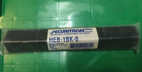 Securitron Magnalock HEB-1BK-8 Header Extension Bracket 1&#034; x 1&#034; x 8&#034; Glass Door