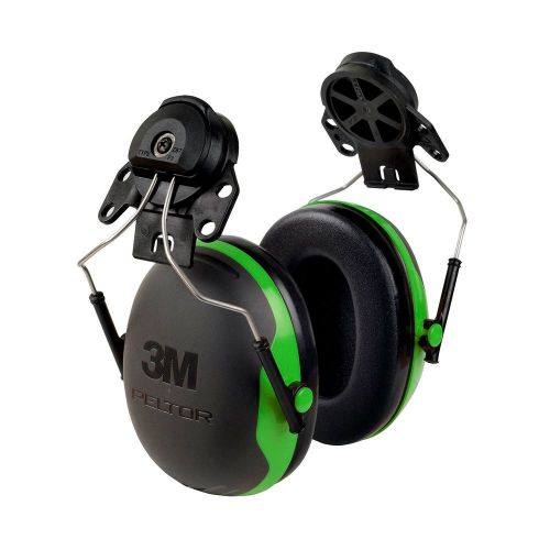 3m peltor x-series cap-mount earmuffs nrr 21 db one size fits most black/gree... for sale
