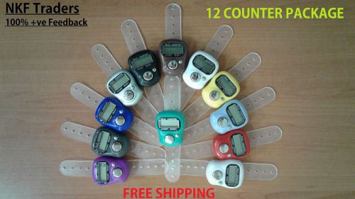12X COUNTER -5digit Digital LCD Electronic Golf Finger Ring Tally Islamic Tazbeh