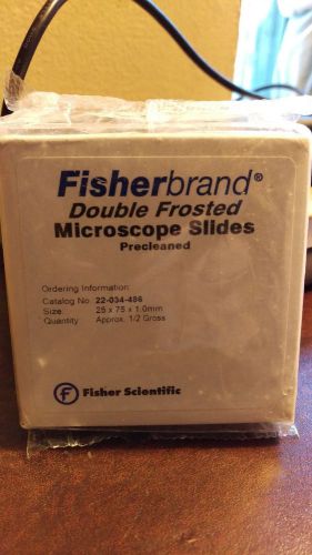LOT OF 72 FISHERBRAND DOUBLE FROSTED MICROSCOPE SLIDES PRECLEANED SLIDES NEW