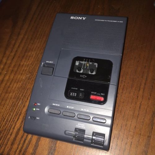 Sony M-2000 Microcassette Dictator/Transcriber sold for Parts Repair