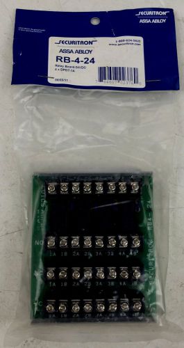 Securitron assa abloy rb-4-24 relay board-24 vdc 4 x dpdt - 1a control panel key for sale