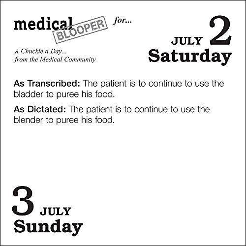 Medical Bloopers 2016 Day-to-Day Calendar