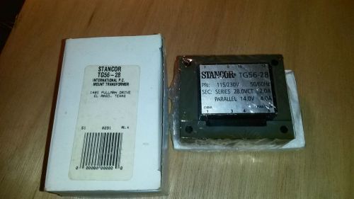 STANCOR PC Board Transformer 56va 28v /14v  2.0amp 4.0 amp 115/230v TG56-28