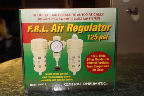 Air Regulator FRL 125 PSI Central Pneumatic 45009 Twist Adjustable 3/8 NPT