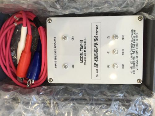 Phase sequence indicator model tsw-45 600-4160 volts ac 50/60hz in case for sale