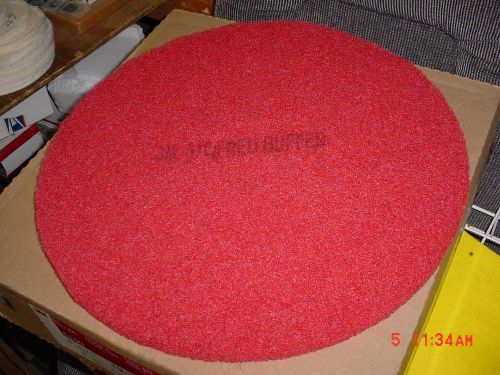 3M, 5100, 19&#034;, Red Buffer Pads, Box of 5, 175 to 600 RPM